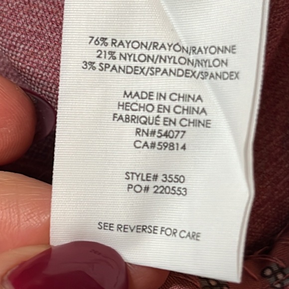 CAbi BEIGE salmon RAYON knit business office Blazer Jacket 5 button cuffs Size 4 - Picture 10 of 14